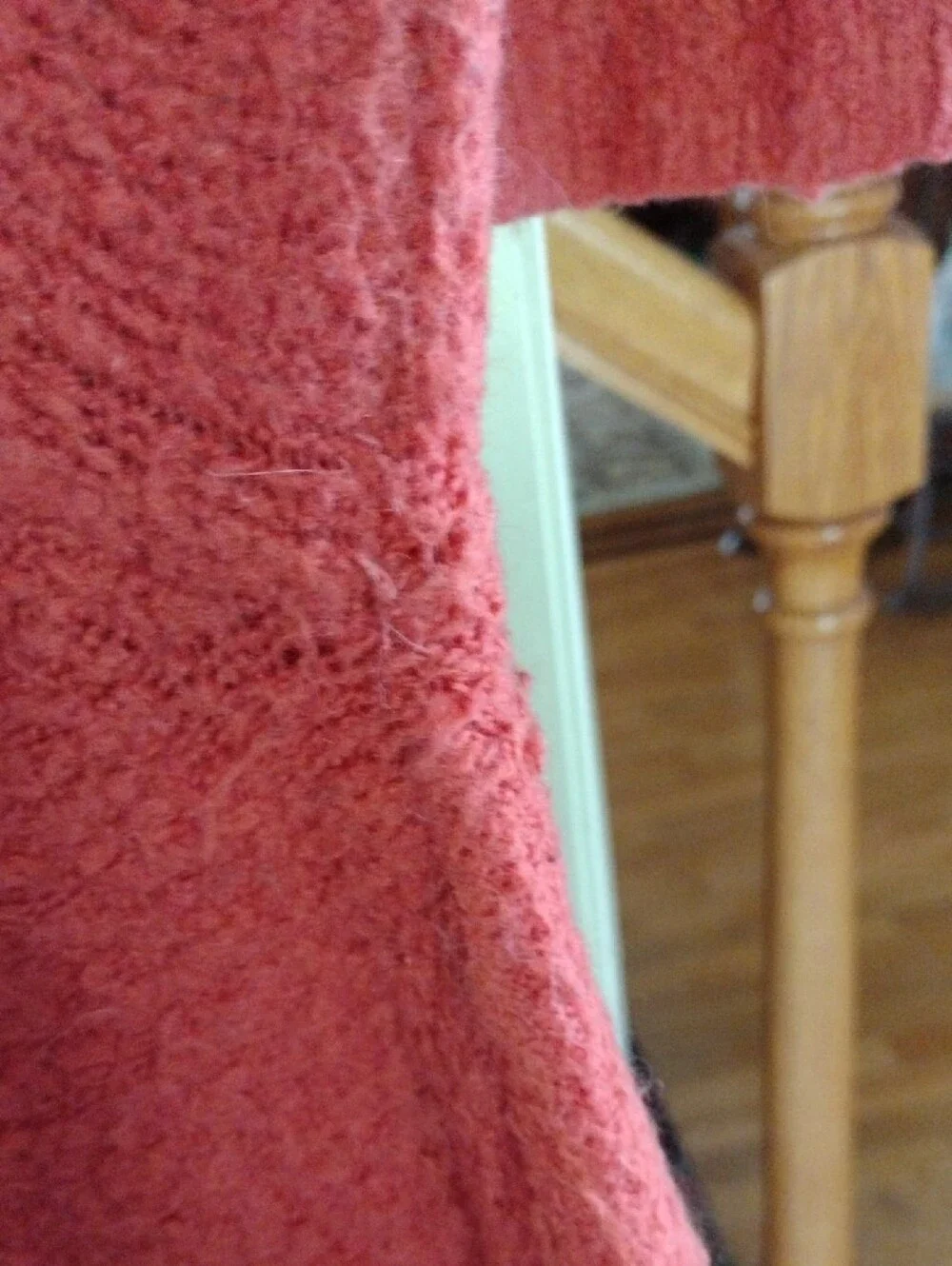 Anthropologie Soft Autumn Red-Orange V-Neck Sweater Alpaca Blend